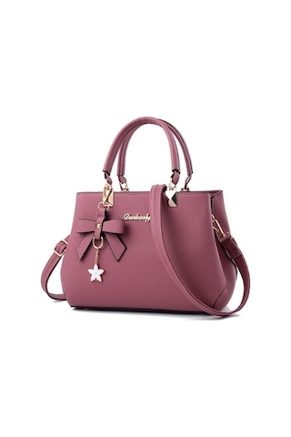 Wondernest Kadın Lüks Bez Erik Çiçeği Yay Tatlı Kapaklı Messenger Çanta Pembe Pembe