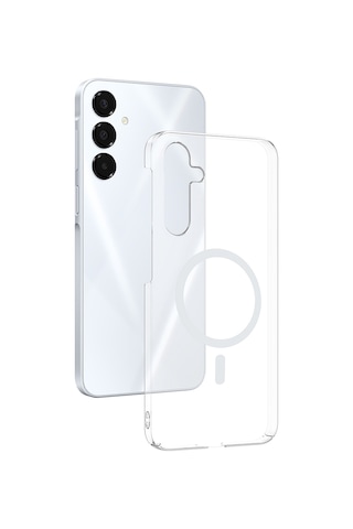 Galaxy A16 Kamera Korumalı M-safe Şarj Özellikli Şeffaf Zore London Sert Pc Kapak Seffaf