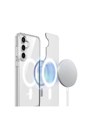 Samsung Galaxy S25 Fe Uyumlu Şeffaf Magsafe Kılıf Mtl Safe