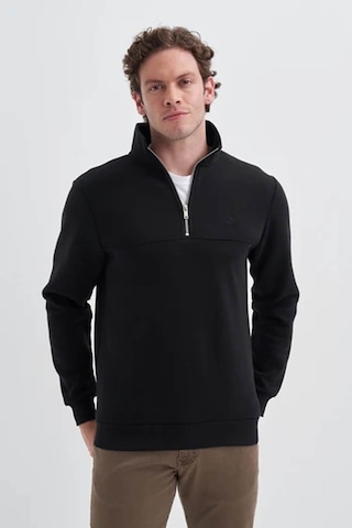Cazador Slim Fit Şardonlu Siyah Erkek Sweatshirt 56180