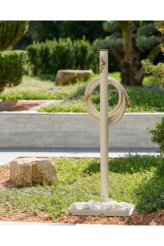 Loop Yuvarlak Bahçe Çeşmesi - Fildişi