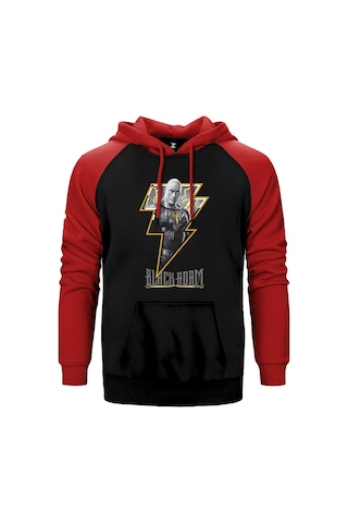 Black Adam Logo Gri Renk Reglan Kol Sweatshirt / Hoodie