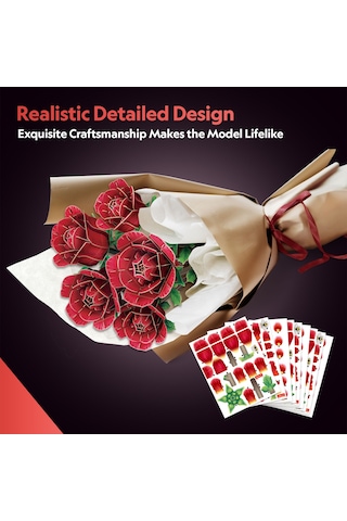 Büyük Gül Buketi 3d Puzzle P865h