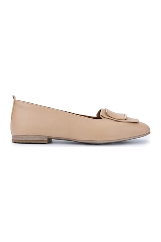 Tamer Tanca Kadın Hakiki Deri Bej Loafer Ayakkabı 1063 116-104 Bn Ayk Y25 Nude Dr Nude