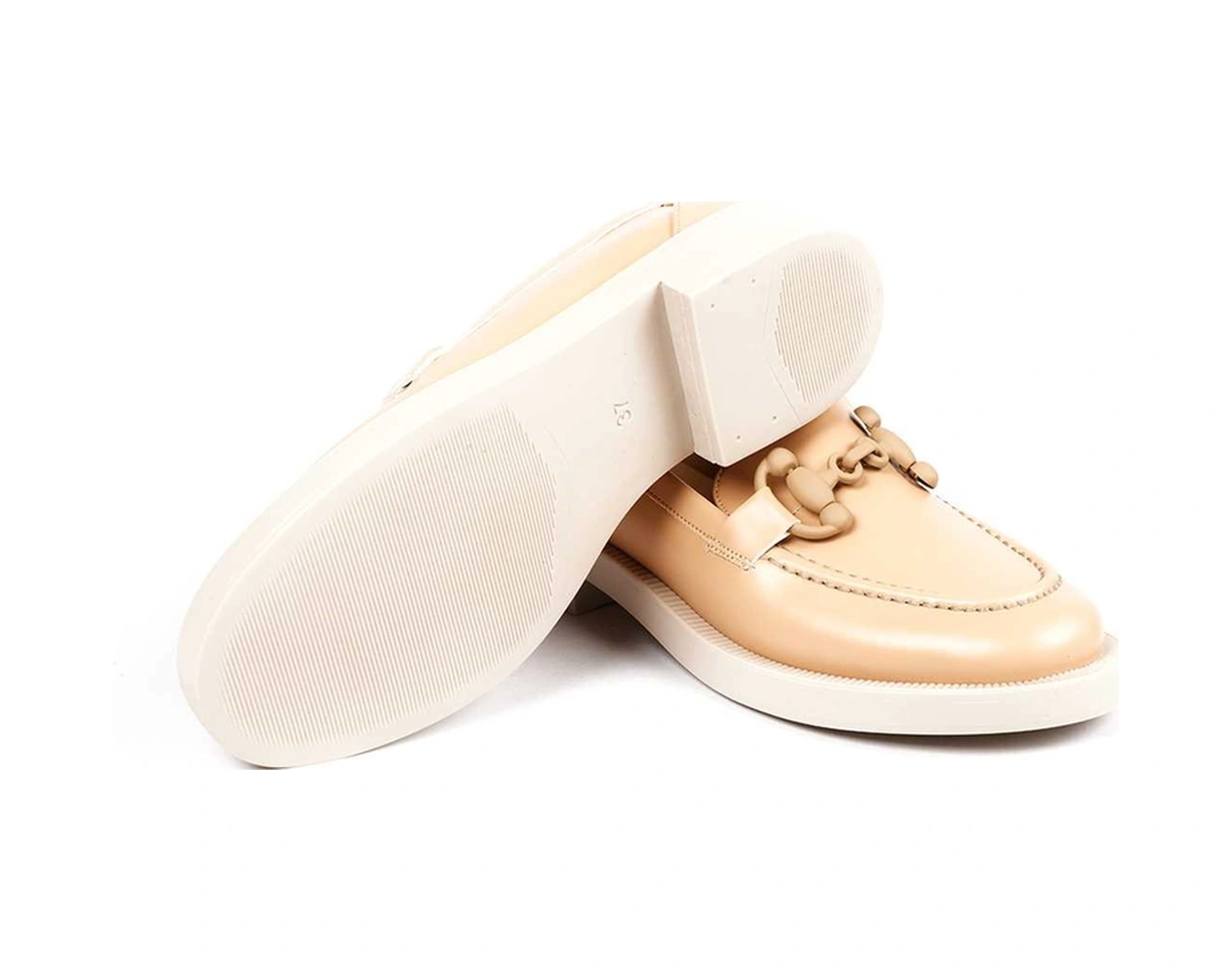 Bestello Tokalı Termoplastik Loafer 281-128 Kadın Ayakkabı Nude
