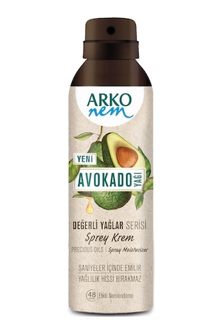 Arko Nem Değerli Yağlar Avokado Sprey Krem 150 ML