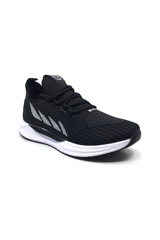 Taşpınar Wıpper Yazlık Erkek Günlük Büyük Numara Rahat Tiriko Spor Ayakkabı 40-48 Siyah Beyaz Taban Siyah - Beyaz