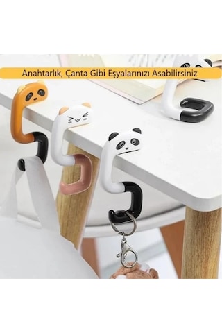 Mucit Home Çocuk Sıra Askısı Mobilya Askı Çanta Şapka Kablo Sevimli Figürlü Katlanabilir Kanca 1adet