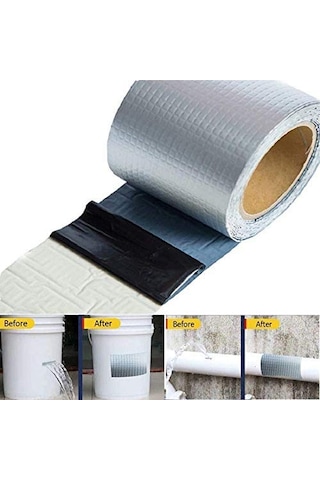 27kids Home Air Çamur Bant Süper Güçlü Su Sızdırmaz Tamir Çatlak Boru Bandı 2m X 10cm Açık Bej