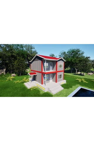 Ballife Prefabrik 92 M2 Standart Dubleks Prefabrik Konut