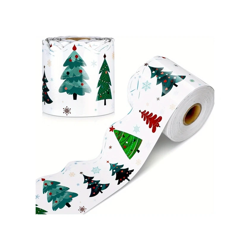 Gateesat Noel Sınır Çıkartmaları 708.66 İnç Dekoratif Yazı Tahtası Pano Bordür Yapışkanı