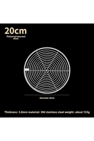 Springsun 20cm Gıda Grubu 304 Paslanmaz Çelik Kalın Tabak, Ev Ve Ticari Mutfaklar İçin Çamaşır Sepeti, Fırın Ve Elektrikli Tencere Uyumlu, Kolay Temizlenir, Multifonksiyonel Pişirme Aracı