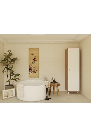 Harput Çok Amaçlı Tek Kapaklı Dolap M.kiraz-byz Beyaz