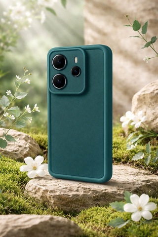 Mi Redmi Note 14 Uyumlu Kamera Çıkıntılı Mat Silikon Telefon Kılıfı Resimdeki