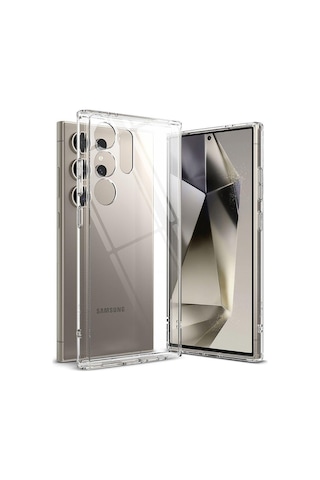 Galaxy Uyumlu S24 Ultra Şeffaf Silikon Kılıf 3d Kamera Korumalı