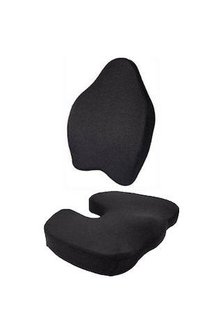 WhiteBlanco U-l Anatomik Sırt Destek Minder Takımı Class Backleg Siyah