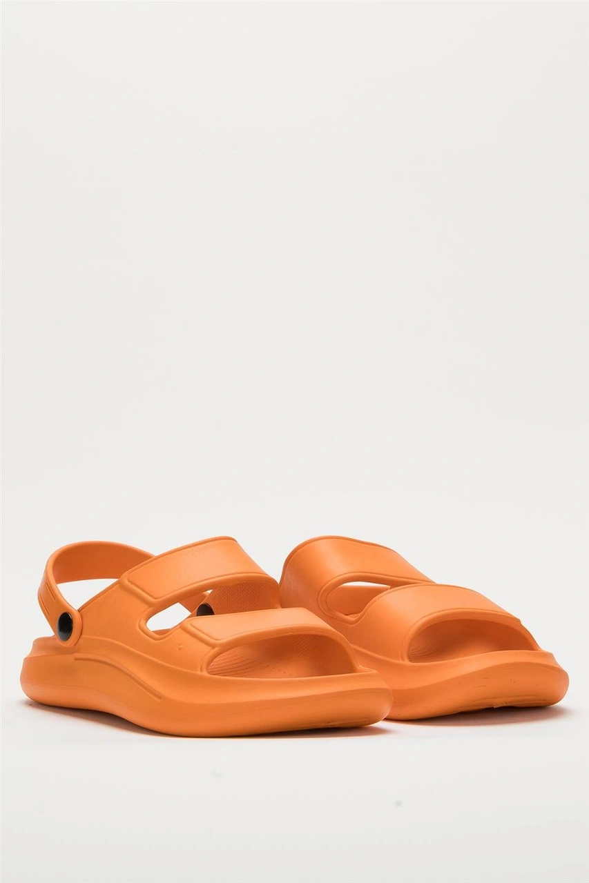 Liger Unisex Ortopedik Deniz Havuz Terliği Sandalet Turuncu Turuncu