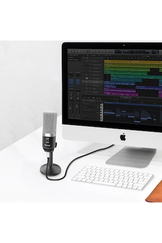 Fifine K670 Usb Gri Yayinci - Podcast Mikrofonu