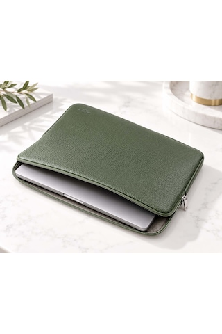 Unisex Haki Renk Küçük 12,9 & 13,1 Inç Tablet, iPad Kılıfı, Apple Uyumlu MacBook Ve Notebook Çantası Haki