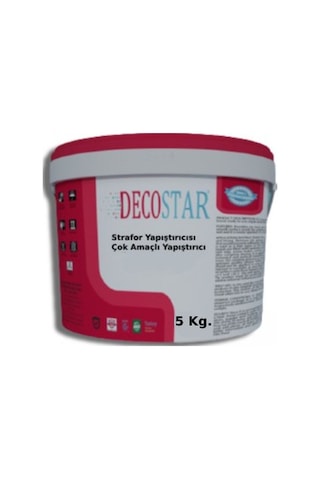 Decostar Strafor Yapıştırıcısı- Çok Amaçlı Genel Yapıştırıcı 5 Kg Decostar Strafor Yapıştırıcısı- Çok Amaçlı Genel Yapıştırıcı 5 Kg