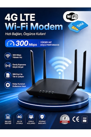 300 Mbps Solidfast 4g Lte Modem Sim Kartlı Modem Superbox Wi-fi 6 2.4 Ghz