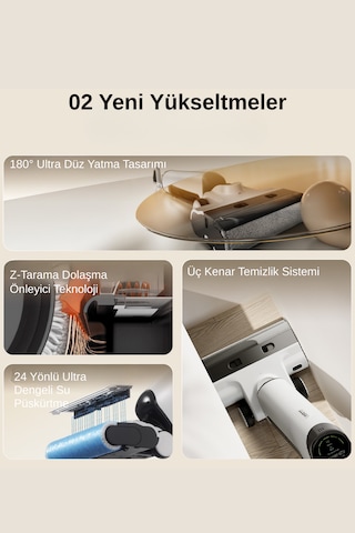 Uwant D500 Vakum + Mop Kendini Temizleme Özellikli 17.000Pa Islak Kuru Şarjlı Süpürge