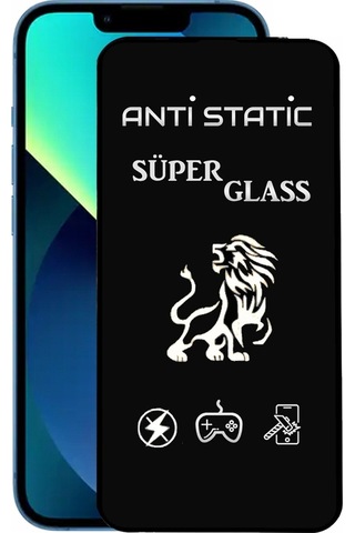 Apple Uyumlu   iPhone 13 Tam Kaplayan Anti Statik Dayanıklı Süper Cam Ekran Koruyucu