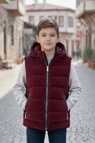 Pina Kids Erkek Çocuk Kapüşonlu Şişme Yelek Bordo