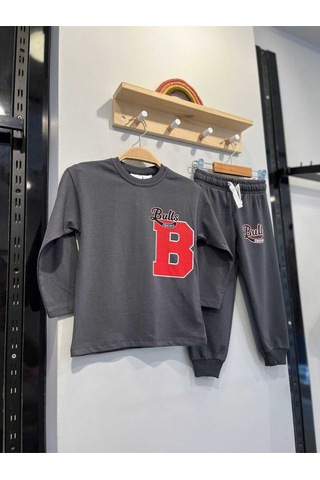 Chicago Bulls Erkek Çocuk Eşofman Takımı Gri