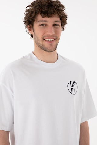 U.S. Polo Assn. Erkek Oversize Fit Bisiklet Yaka Beyaz Tişört 50305904-VR013