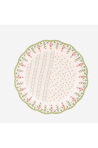 Yeşil Porselen Yemek Tabağı 26,5 Cm