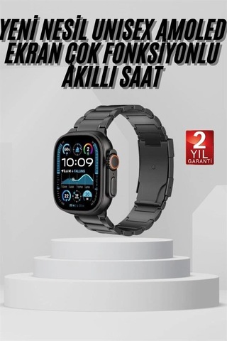 Mey İthalat Akıllı Saat Arama Konuşma Gps Ve Nfc Özelliği 3 Kordonlu Amoled Ekran