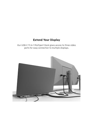 Usb-c Hub, 11'i 1 Arada Çoklu Bağlantı Noktalı Adaptör Yuvası, 4k Hdmı, Displayport, Vga, Usb-c Ve 100w, Bağlı Cihazdan Şarj Etmek İçin, 3x Usb A, Gigabit Ethernet, Sd, Microsd, 3,5 Mm Jak