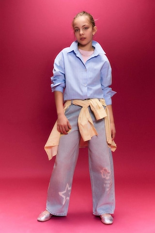 Defacto Baggy Fıt Jean Pantolon Kız Çocuk H0385a826smnm39 Mavi-nm39