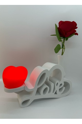 Sevda Gülü Romantik Masa Gece Lambası