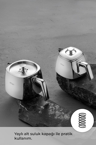 Emsan Tea Time Çaydanlık Takımı 1.00-2.00 Lt Gümüş