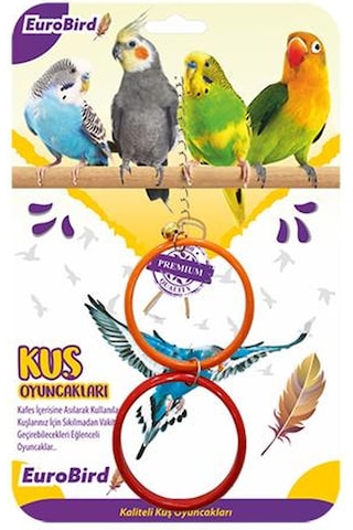 EuroBird Kuş Oyuncağı Renkli İkili Halka