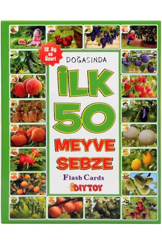 İlk 50 Meyve Sebze Eğitici Eşleştirme Ve Bilgi Kartları Diytoy