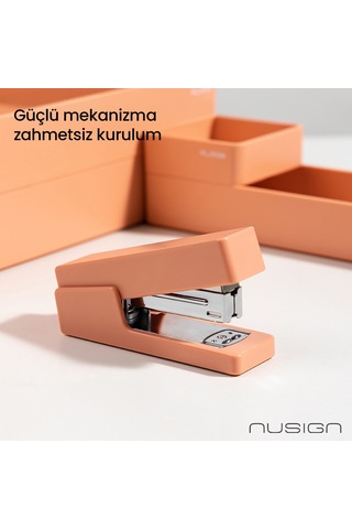 Nusıgn Zımba 20 Yaprak Kapasiteli 24/6 & 26/6 Uyumlu Pembe