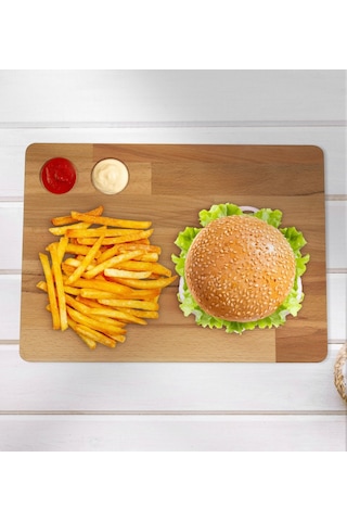 Bk Gift Doğal Masif Ahşap Yemek Sunum Ve Servis Tepsisi