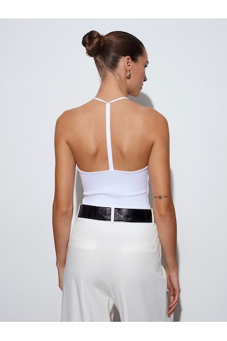 Dilvin 21051 Halter Yaka Askılı Top-beyaz
