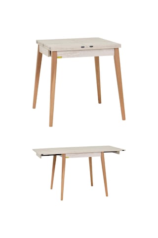 Vilinze Ege Sandalye Avanos Ahşap Mdf Kanatlı Mutfak Masası Takımı - 70x70+70 Cmtk-avanos-07070k-tn-ege19n-sigmabeyaz Kırık Beyaz