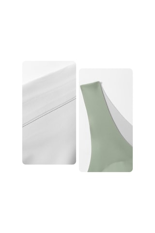 Geeroyoo Kadınlar İçin Çift Taraflı Spor Sütyen - Rahat Ve Destekleyici Yoga Sütyeni Beyaz & Açık Yeşil