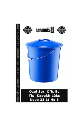 Özel Seri Ofis Ev Tipi Kapaklı Lüks Kova 23 Lt No 5