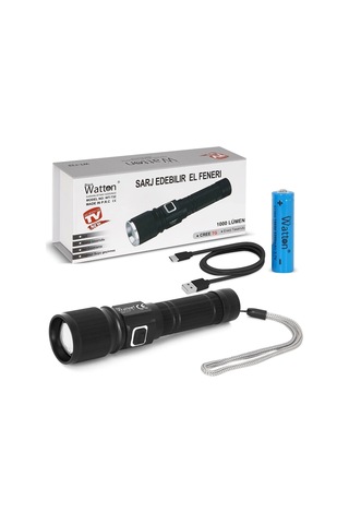 Hubrendy Kargo Cree Tg Led 1000 Lümen Göstergeli Fonksiyonel El Feneri Wt-732
