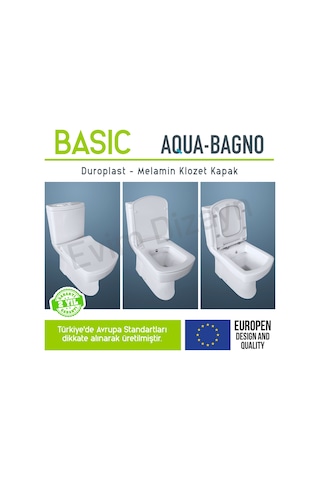Aqua Bagno - basıc Yavaş Kapanan Klozet Kapağı