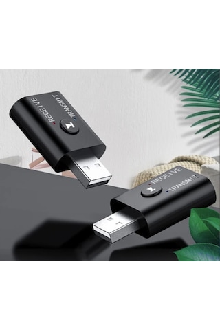 Kabloluyu Kablosuza Çevirin Bluetooth 2in1 Çevirici Dönüştürücü Adaptör Ve Fm Transmitter Aux Kiti