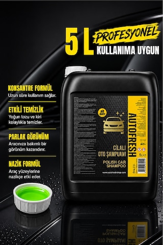 5 Litre Profesyonel Araç Bakım Seti Lastik + Şampuan + Jant + Torpido