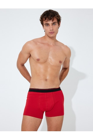 Koton 3'lü Boxer Seti Kuru Kafa Baskılı Çok Renkli Pamuklu Bordo 5wlm90039mk Bordo