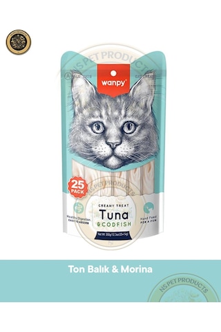 Wanpy Ton-morina Balıklı Krema Kedi Ödülü 25x14gr